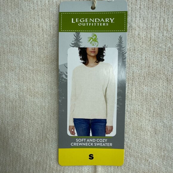 NEW Legendary Outfitters Soft & Cozy Crewneck Sweater S Beige Acrylic Blend Casu - Picture 4 of 8